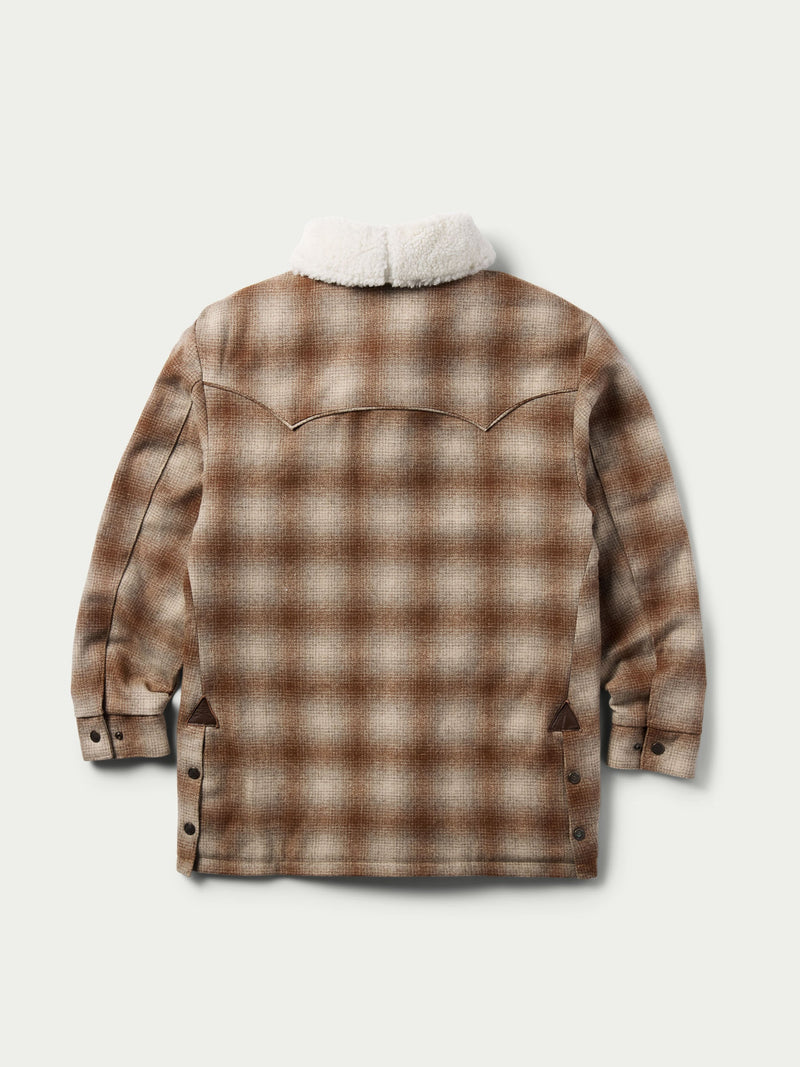 Wool Coat w/Shearling Collar