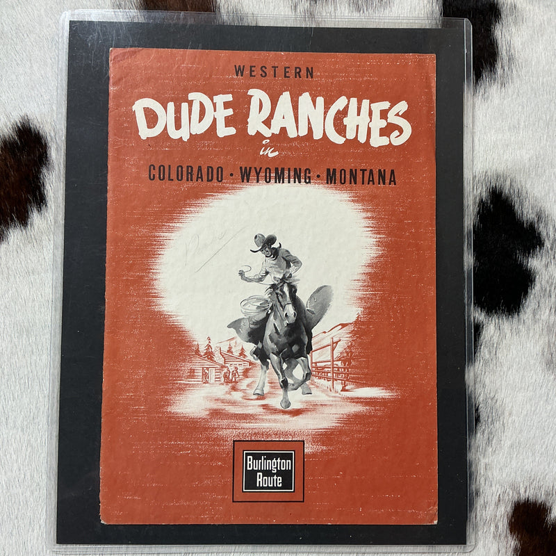Burlington Route of Western Dude Ranches Brochure.