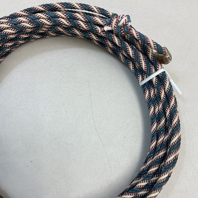 5/16" 60' Waxed Cotton - Red, Blue & White