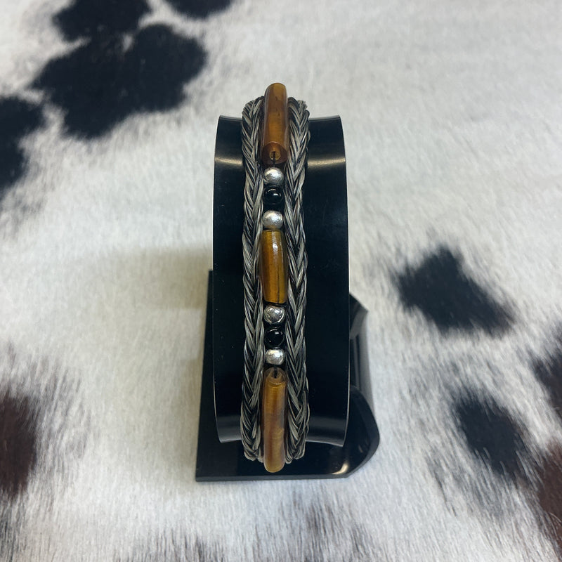 Braided Horsehair Bracelet w/Bone