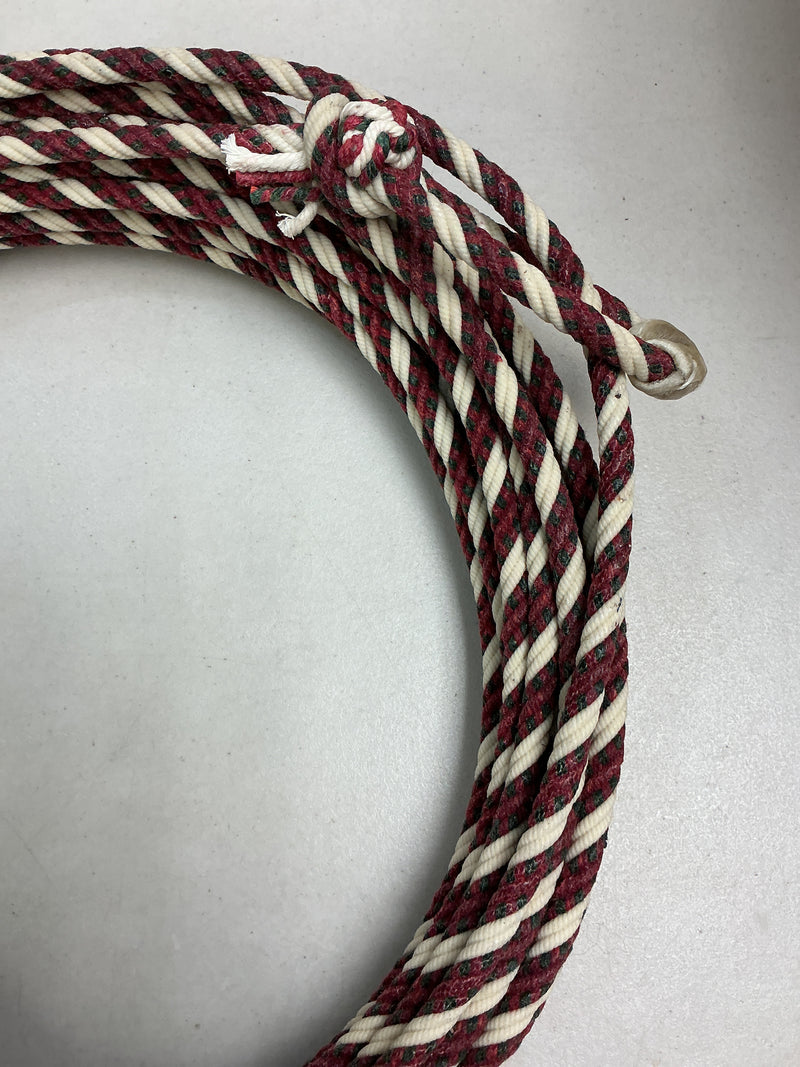 5/16" 60' Waxed Cotton - Red, White & Black