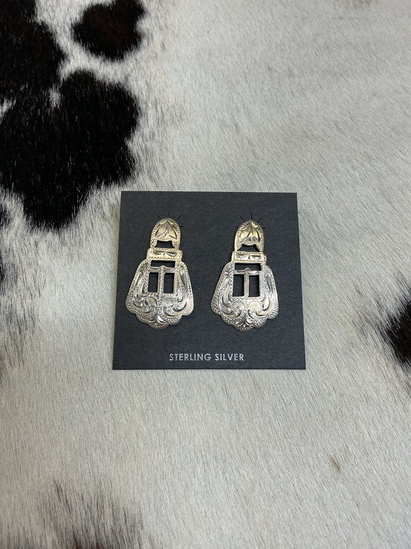 Sterling Silver Buckle, Loop & Tip Earrings