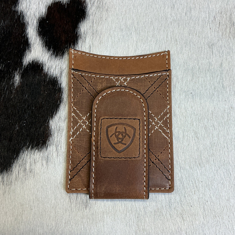 Magnetic Money Clip Wallet w/Stitching
