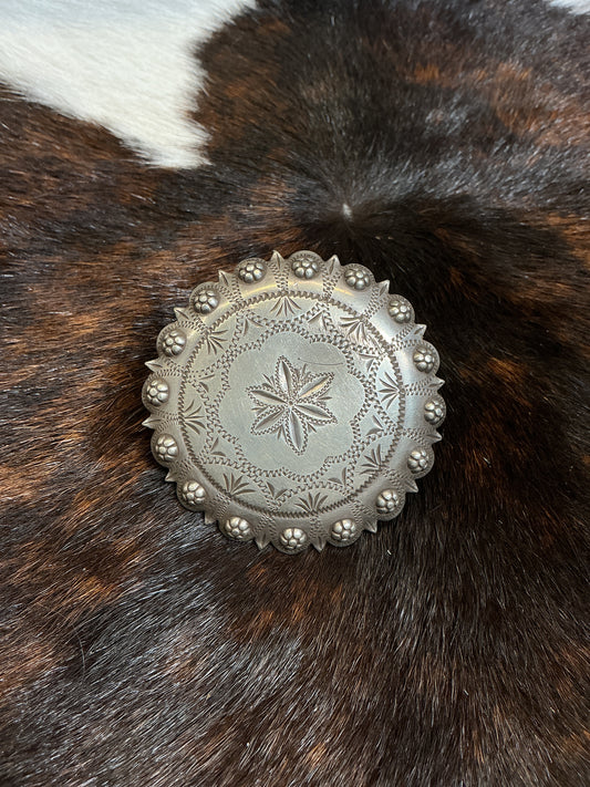 Vintage 2 1/2" Sterling Silver Horn Cap