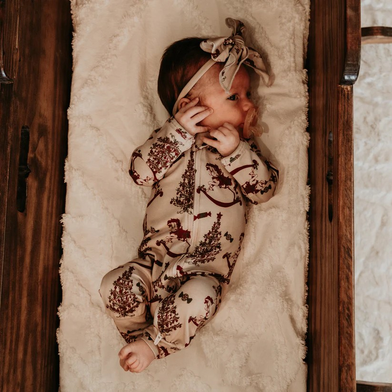 Rocking Around the Christmas Tree Folding Feet Jammies