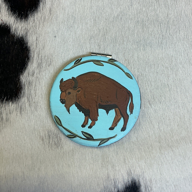 Hand Painted Compact Mirror