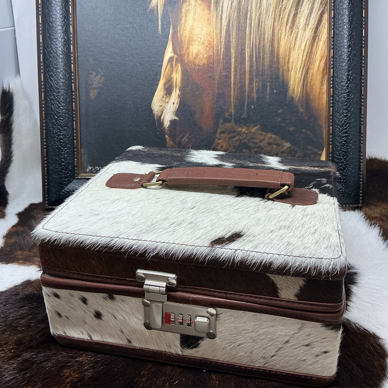 Hair On Hide Locking Jewelry Case
