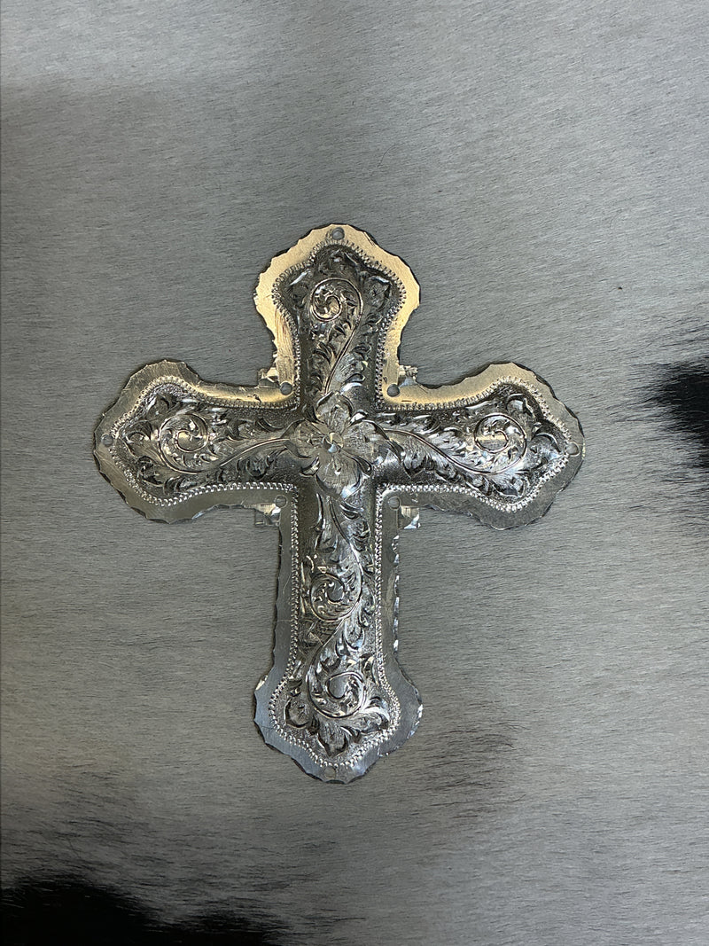 Sterling Silver Cross Cantle Concho