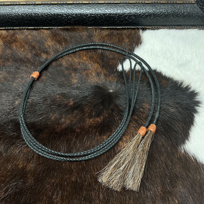 Braided Leather Over the Crown Stampede String