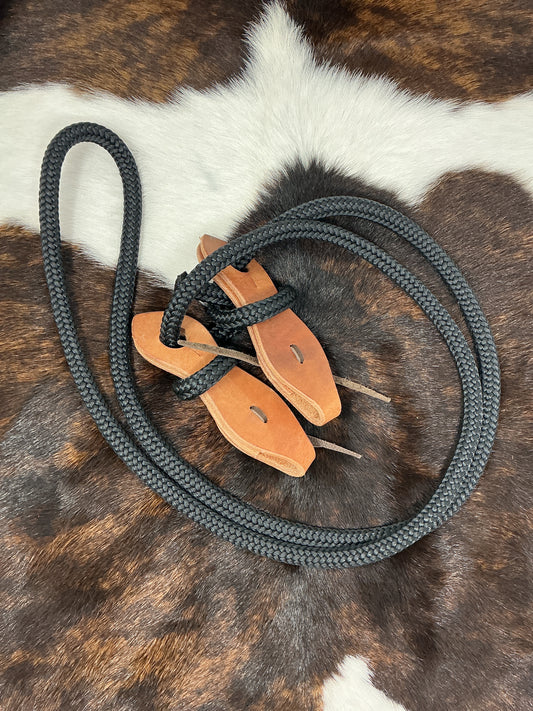 7' Training Rein w/Slobber Leathers