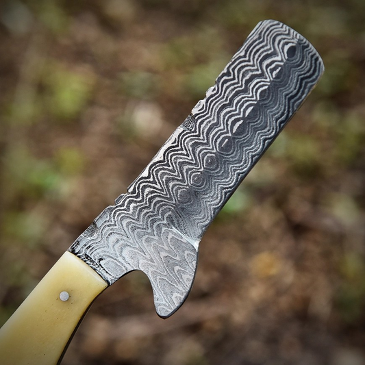 Hand Forged Damascus Bull Cutter Knife