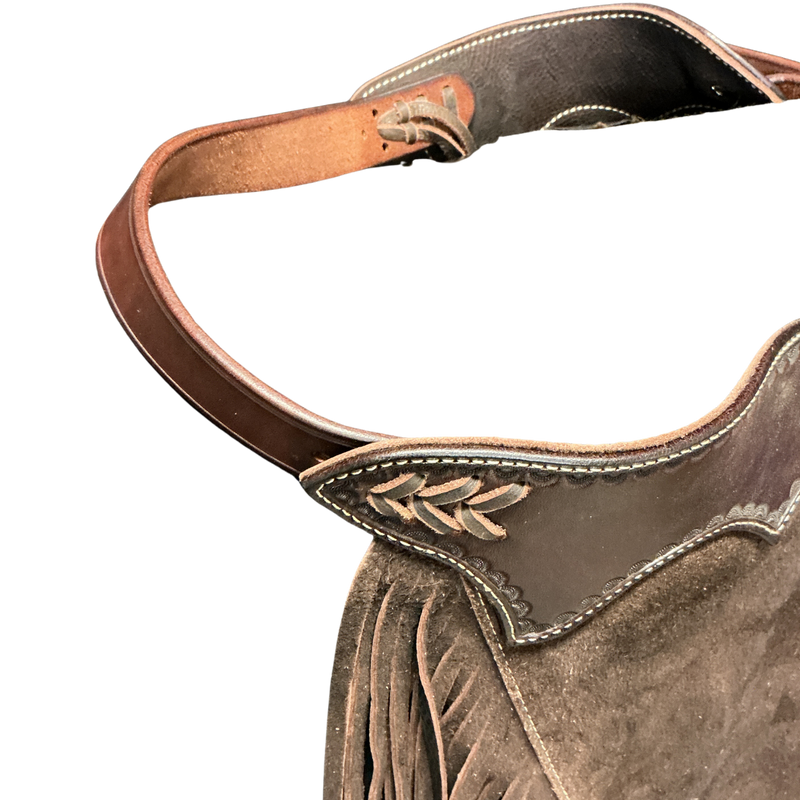 Dark Brown Roughout Shotgun Chaps