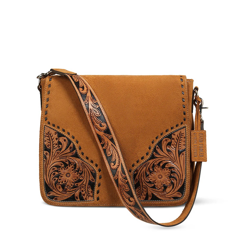 Tan Rough Out Shoulder Bag