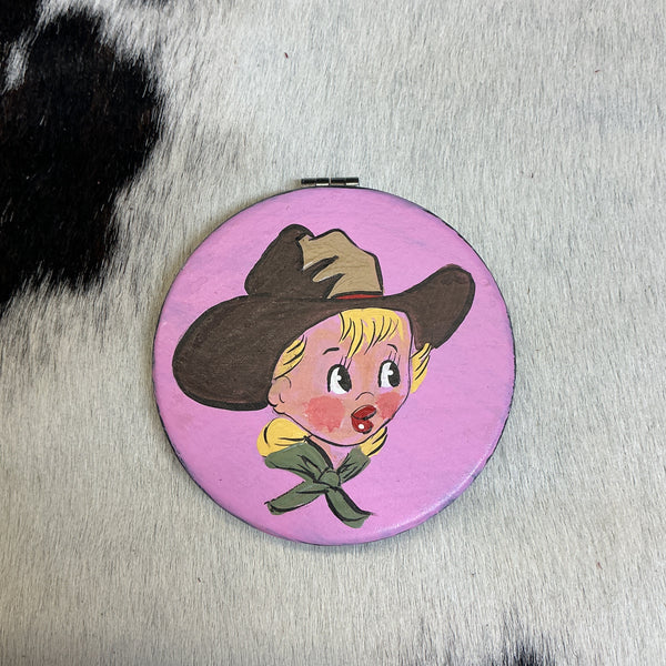 Hand Painted Mirror Compact