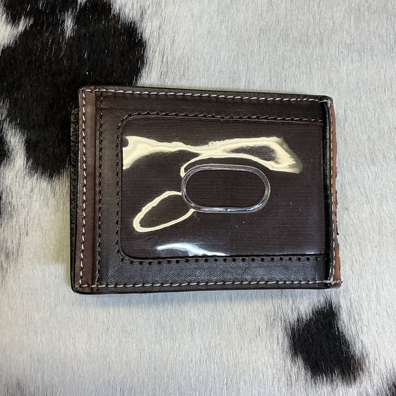 Bi-Fold Floral w/Cowhide Wallet