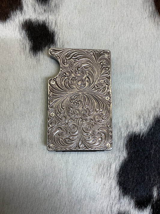 Carbon Fiber Smart Wallet w/Scroll Engraving