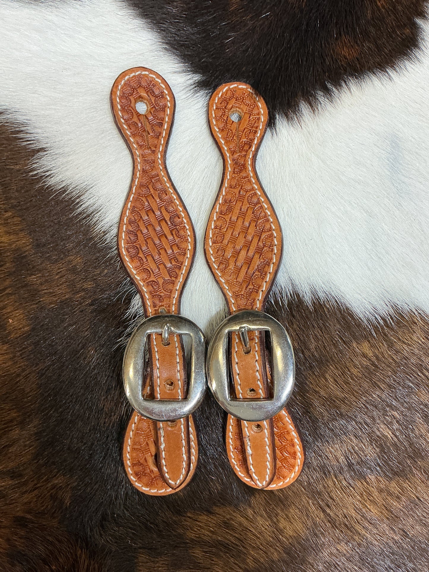 Tooled Youth Spur Strap