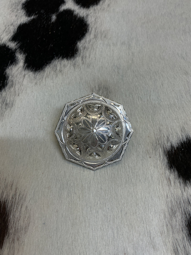 Sterling Silver 5/8" Concho Buckle