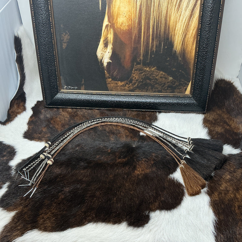 Braided Horsehair Stampede String w/Hitched Button