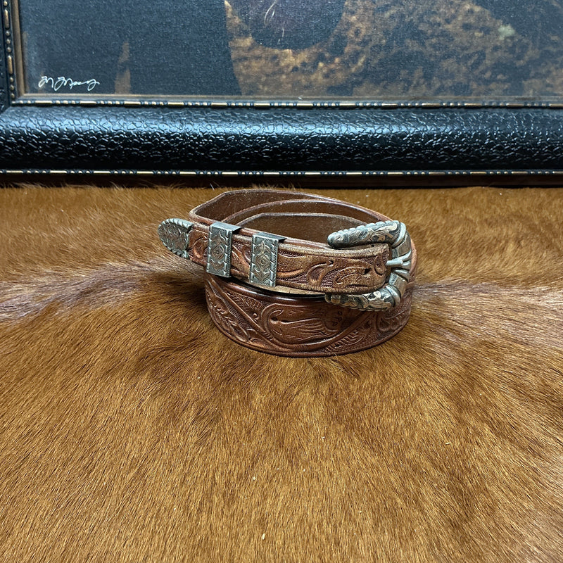 Vintage Hamley & Co. Belt w/Sterling Buckle Set