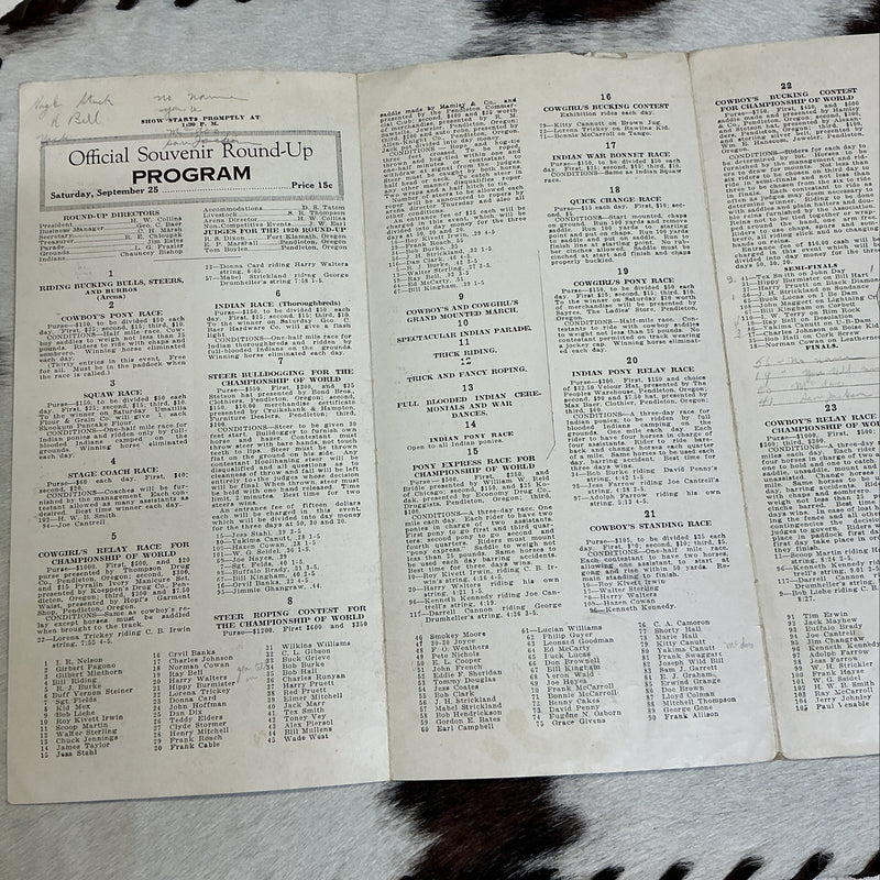 1920 Official Souvenir Program of the Pendleton Round-Up