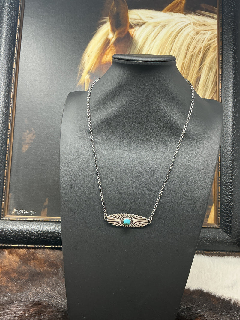 Turquoise Bar Necklace