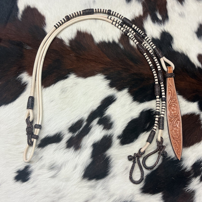 Braided Nylon California Reins & Romal