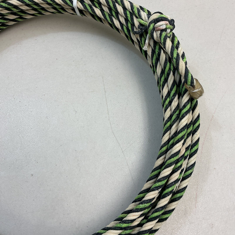 5/16" 60' Waxed Cotton - Green, Black & White