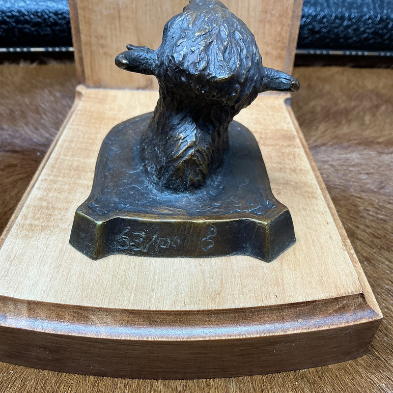 Bronze Bison Book Ends