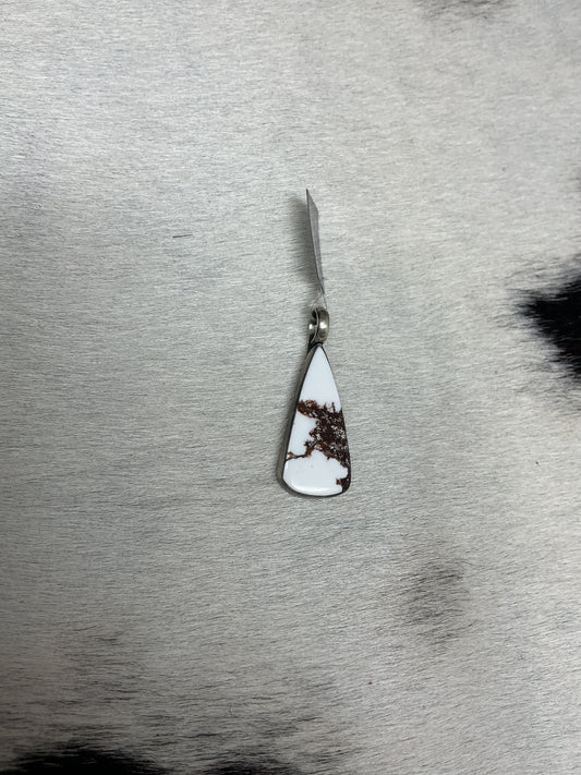 White Buffalo Teardrop Pendant