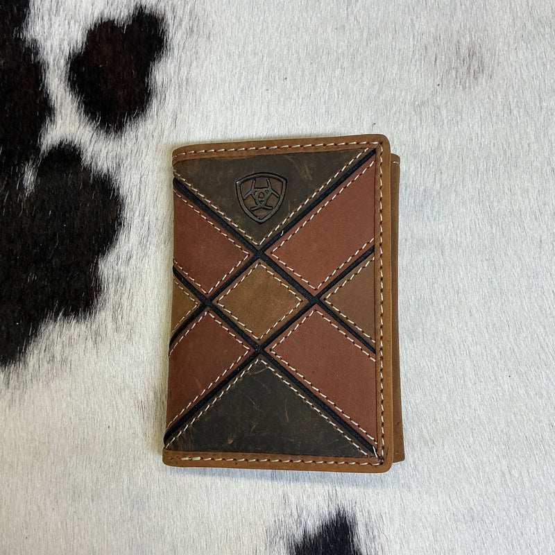 Tri-Fold Wallet w/Multicolor Patchwork