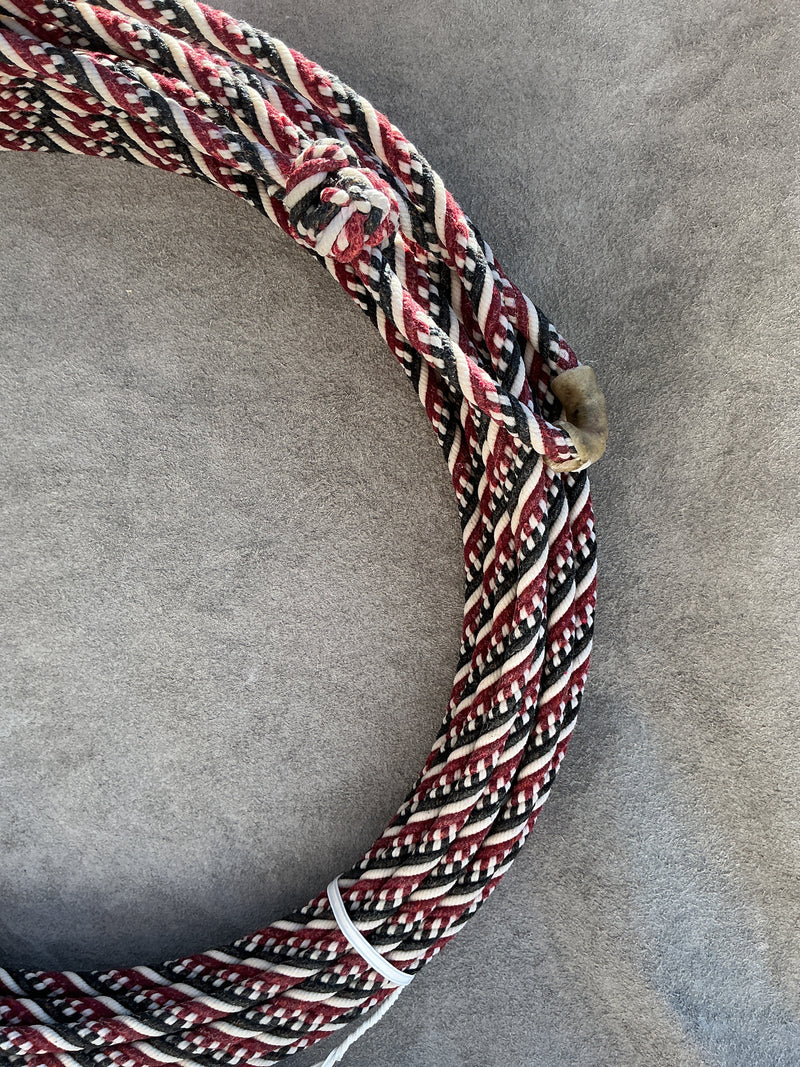 5/16" 60' Waxed Cotton - Red, White & Black