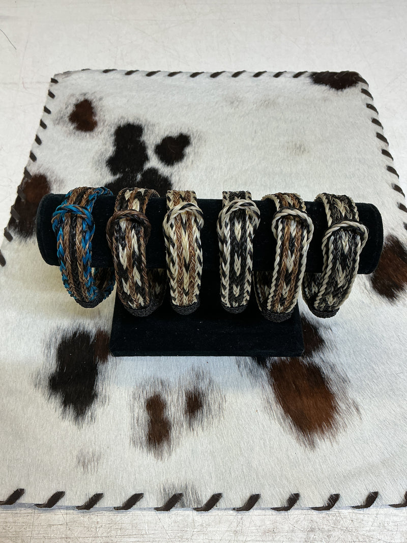 Adjustable Wide Braided Horsehair Bracelet
