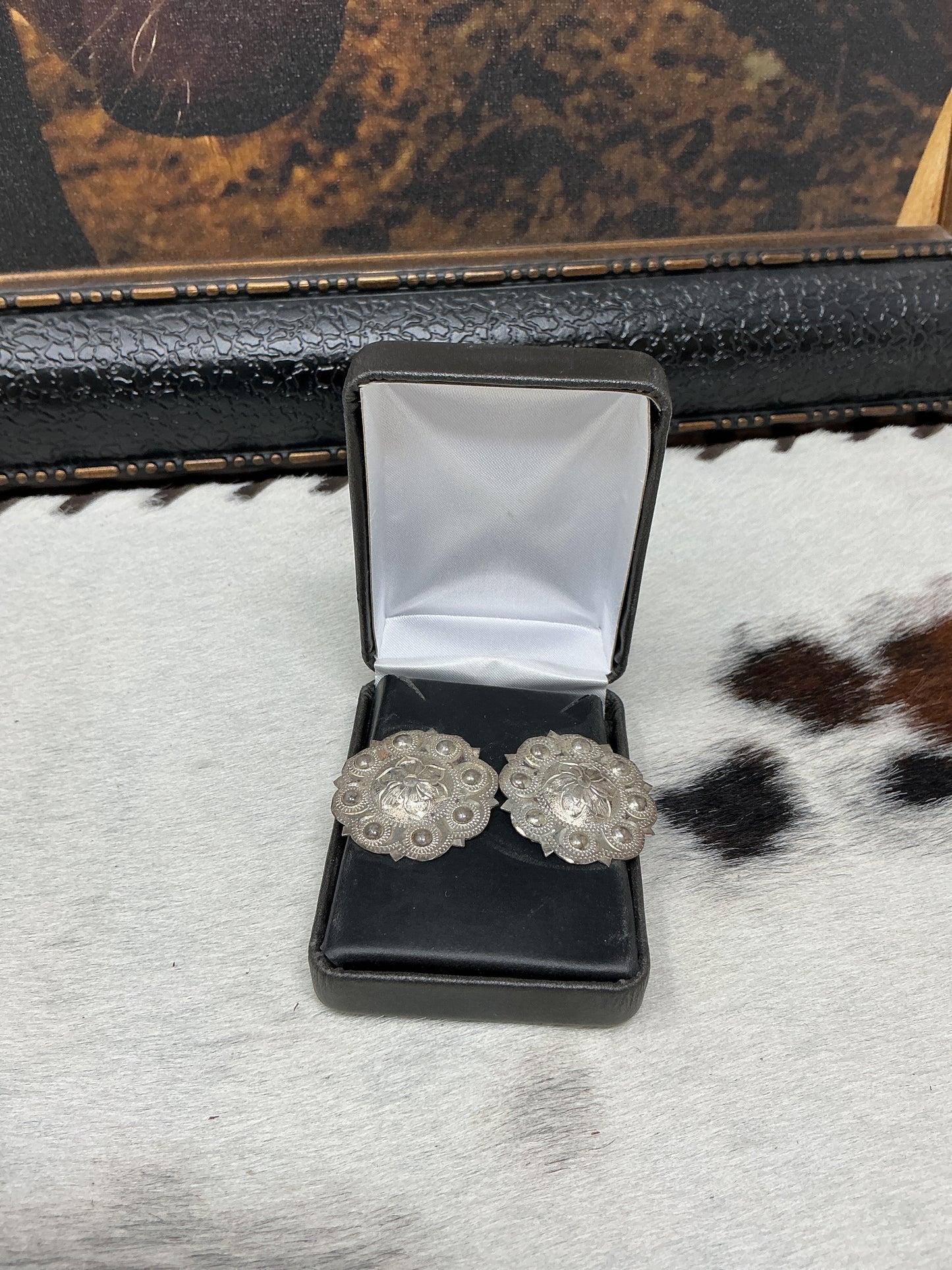 Silver Concho Earrings