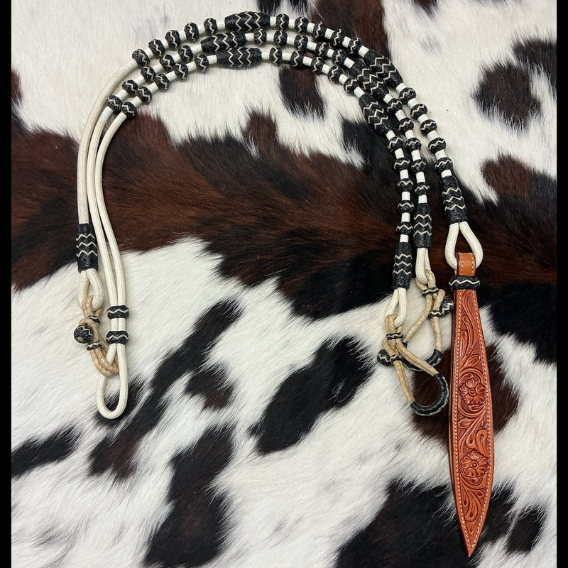 Braided Nylon California Reins & Romal