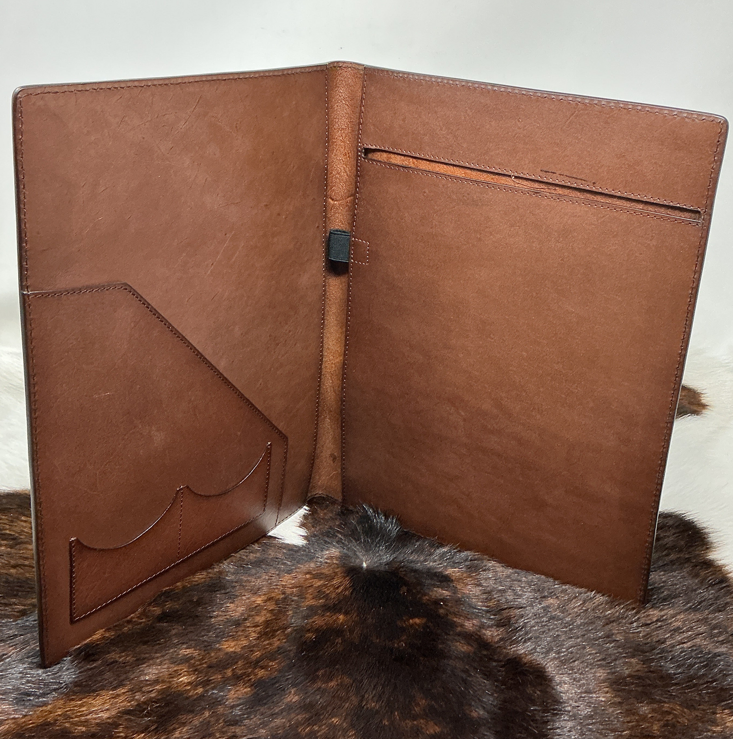 Floral Carved Leather Note Pad Cover