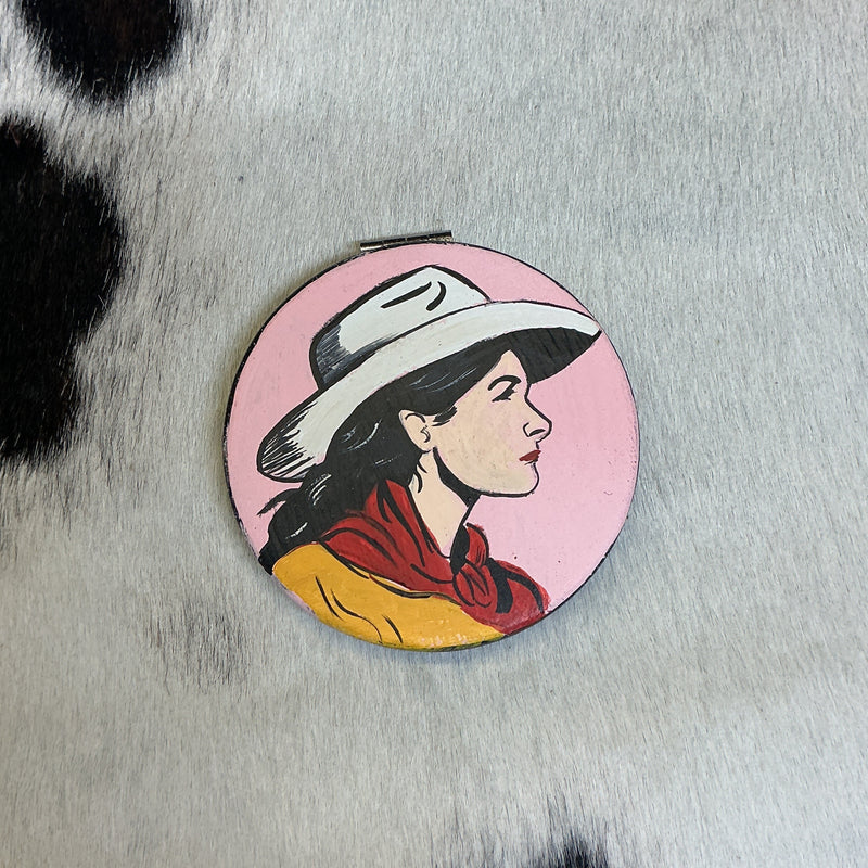 Hand Painted Compact Mirror