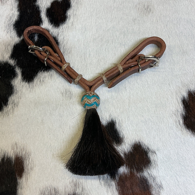 Leather Vaquero Curb w/RH & Tassel