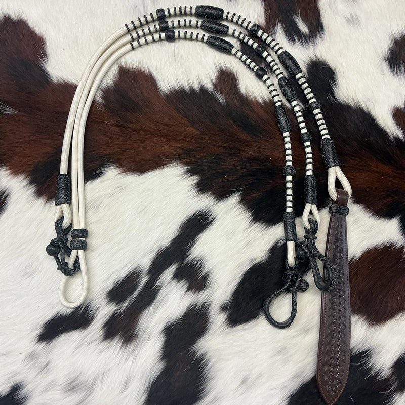 Braided Nylon California Reins & Romal