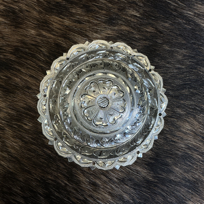 Sterling Silver 3" Cantle Concho