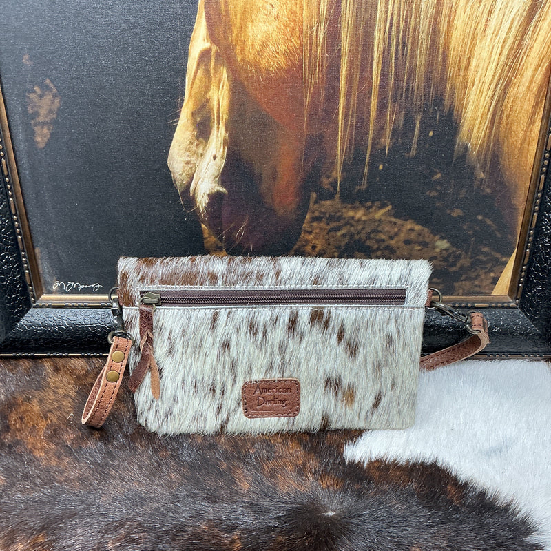 Small Cross body Bag with Hair-On Cowhide
