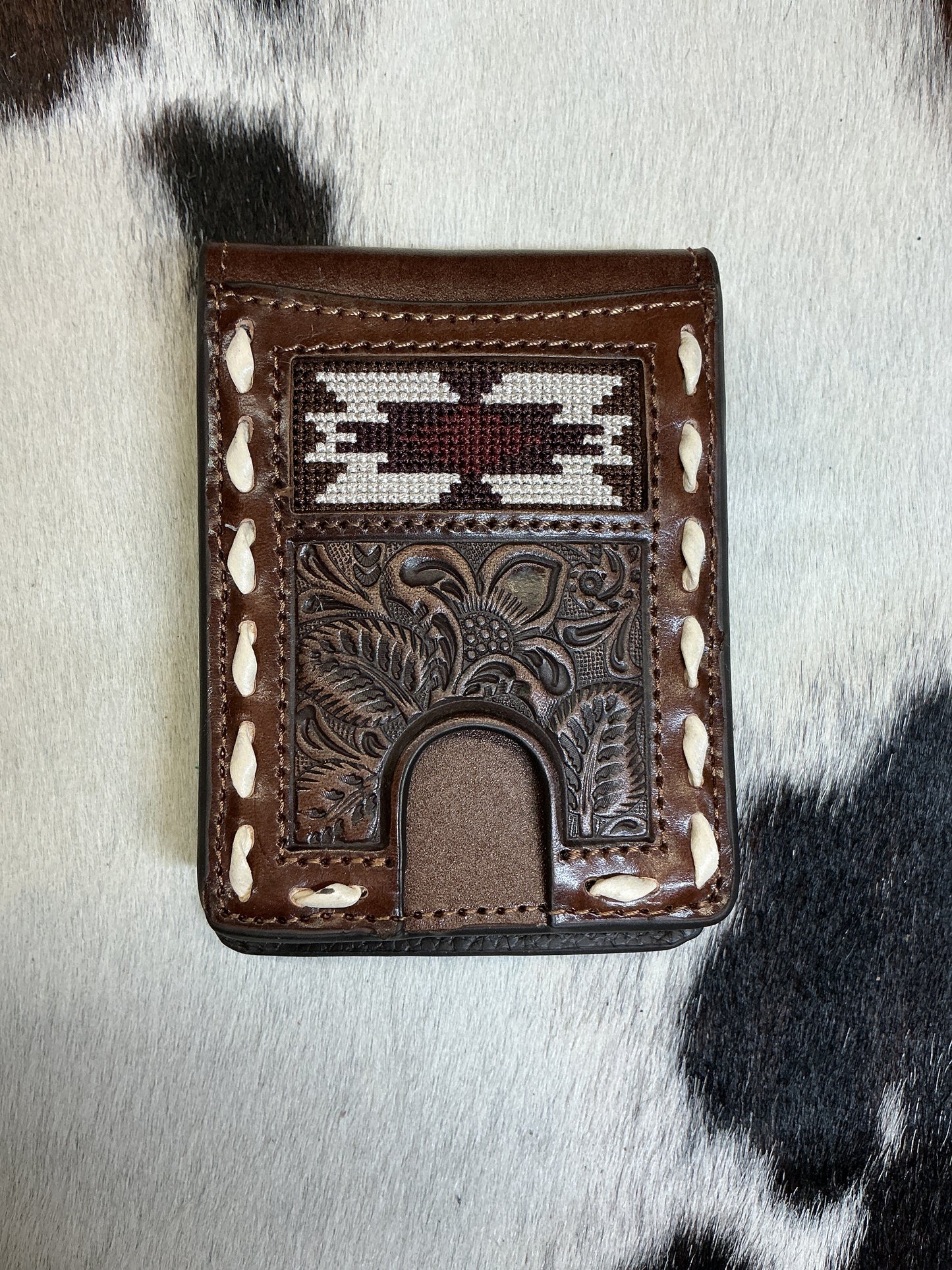 Leather Wallet w/Money Clip