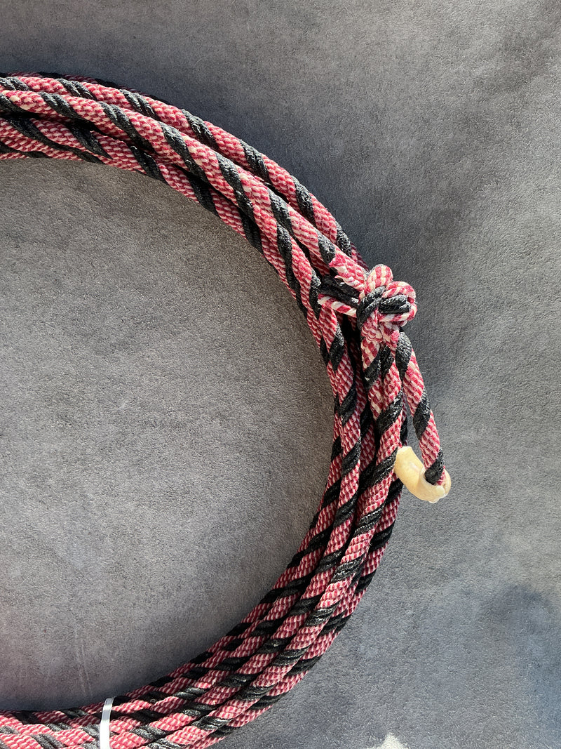 5/16" 60' Waxed Cotton - Red, White & Black