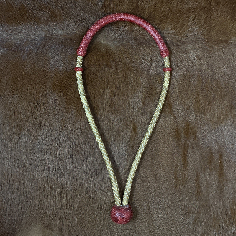8 Plait Rawhide w/Leather Bosalita