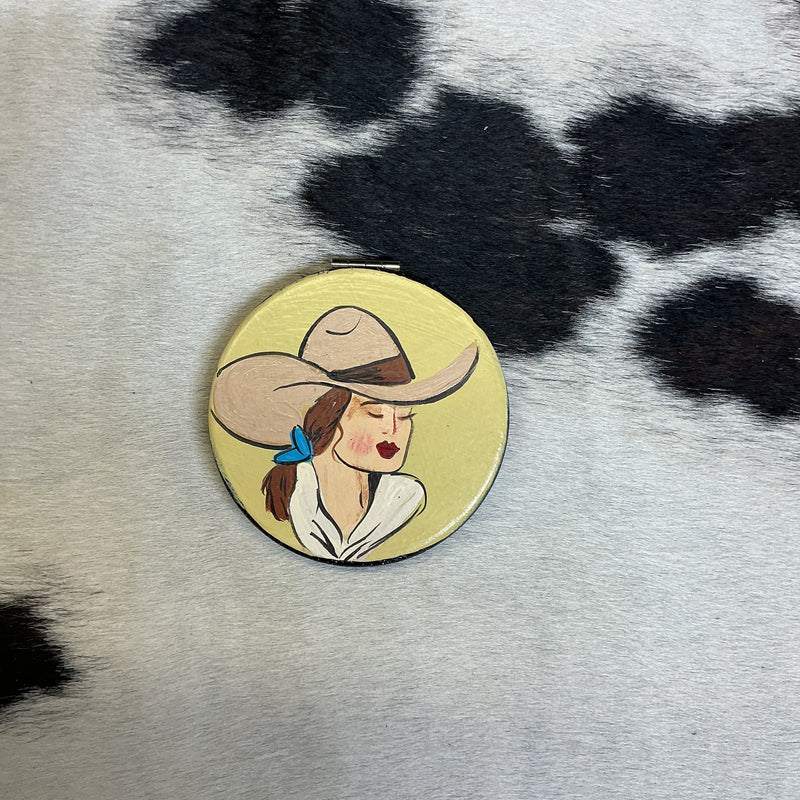 Hand Painted Compact Mirror