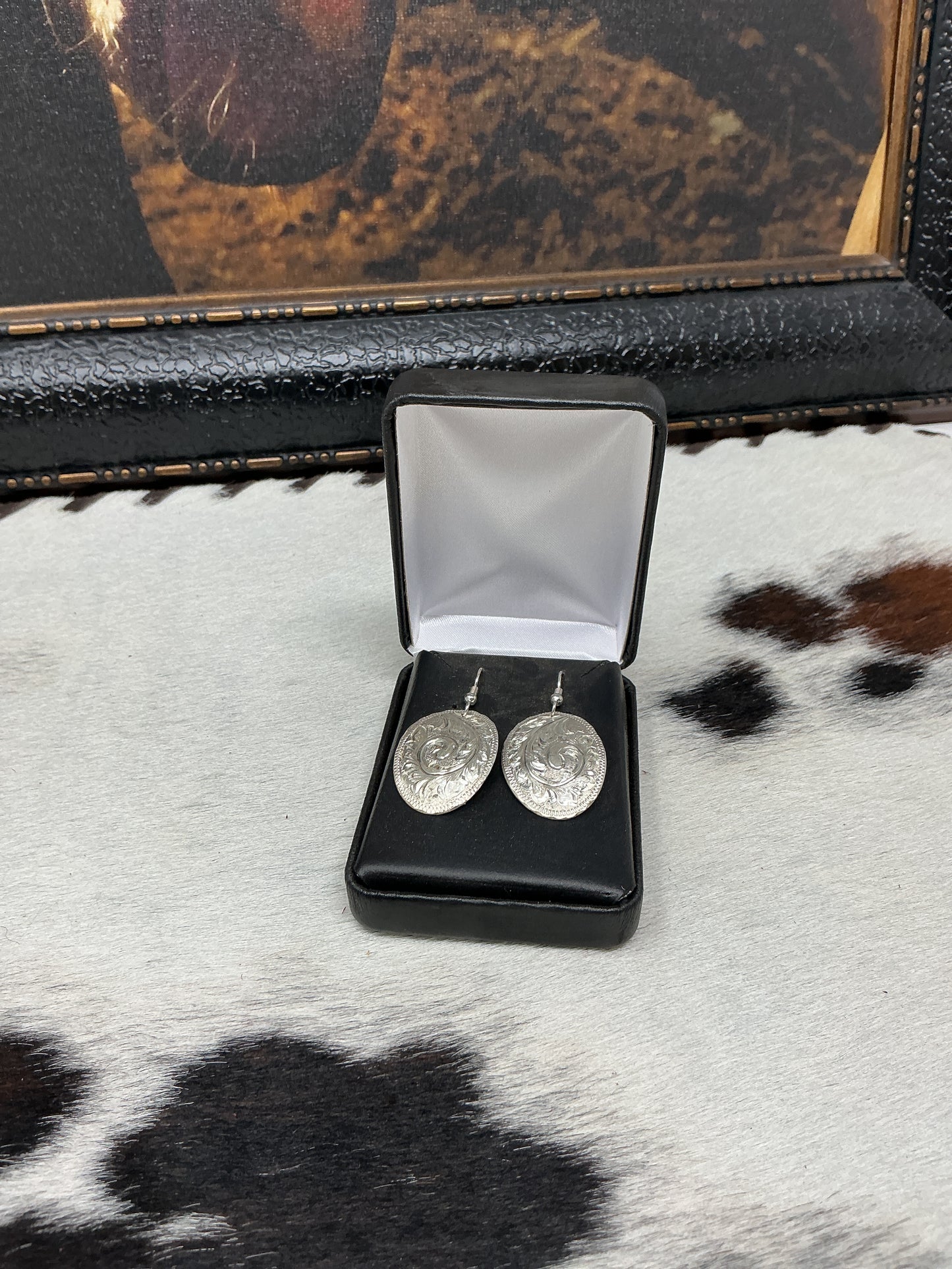 Sterling Silver Curved Oval Earrings