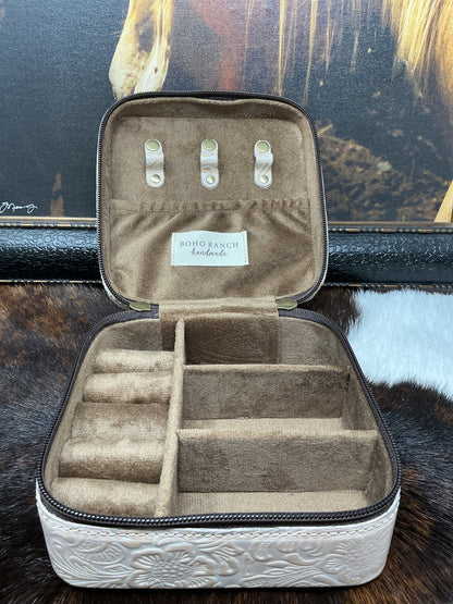 Hand Tooled Leather Jewelry Box