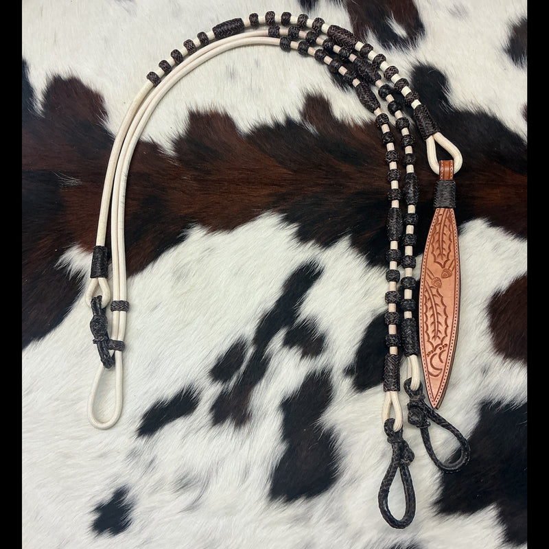 Braided Nylon California Reins & Romal