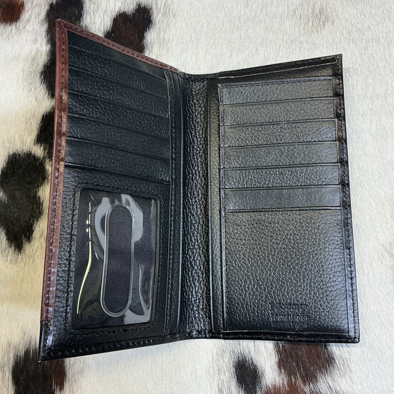 Tooled/Floral Checkbook Wallet