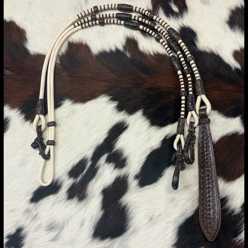 Braided Nylon California Reins & Romal